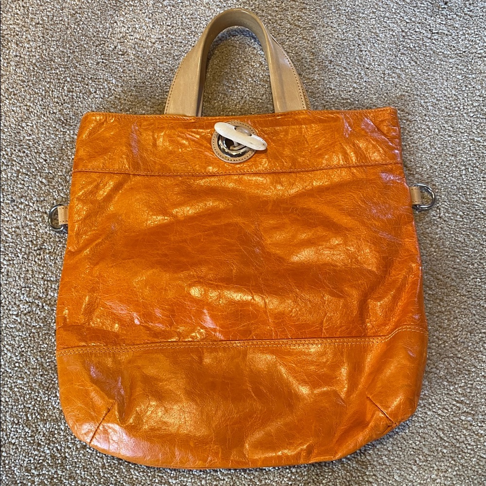 Maurizio Taiuti Leather Italian Purse Orange - Picture 3 of 11